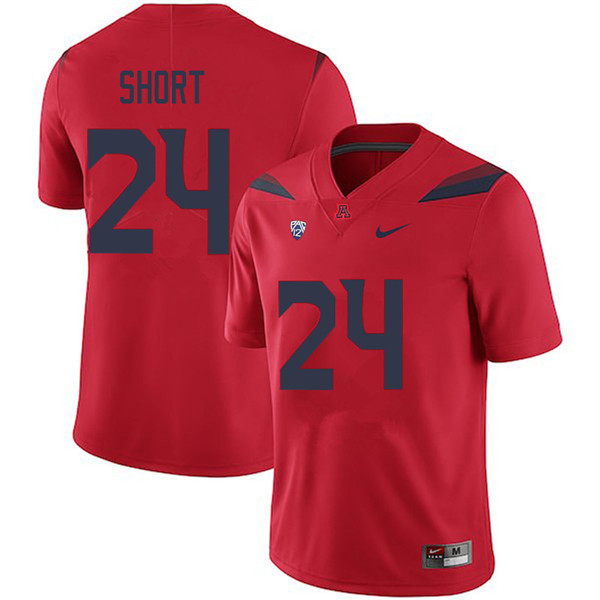 Men #24 Rhedi Short Arizona Wildcats College Football Jerseys Sale-Red - Click Image to Close